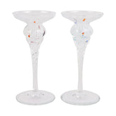 Chiara White Short Candlesticks - Set of 2